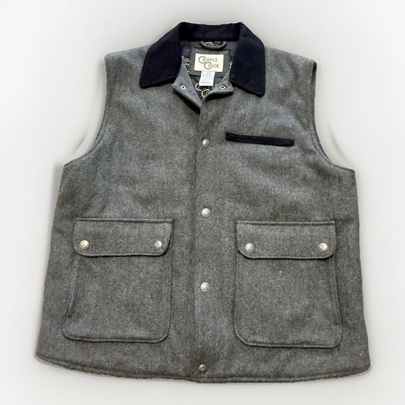 Cripple Creek Vest Mens Large Brown Wool Blend Western Rancher Cowboy Wear - Picture 1 of 13